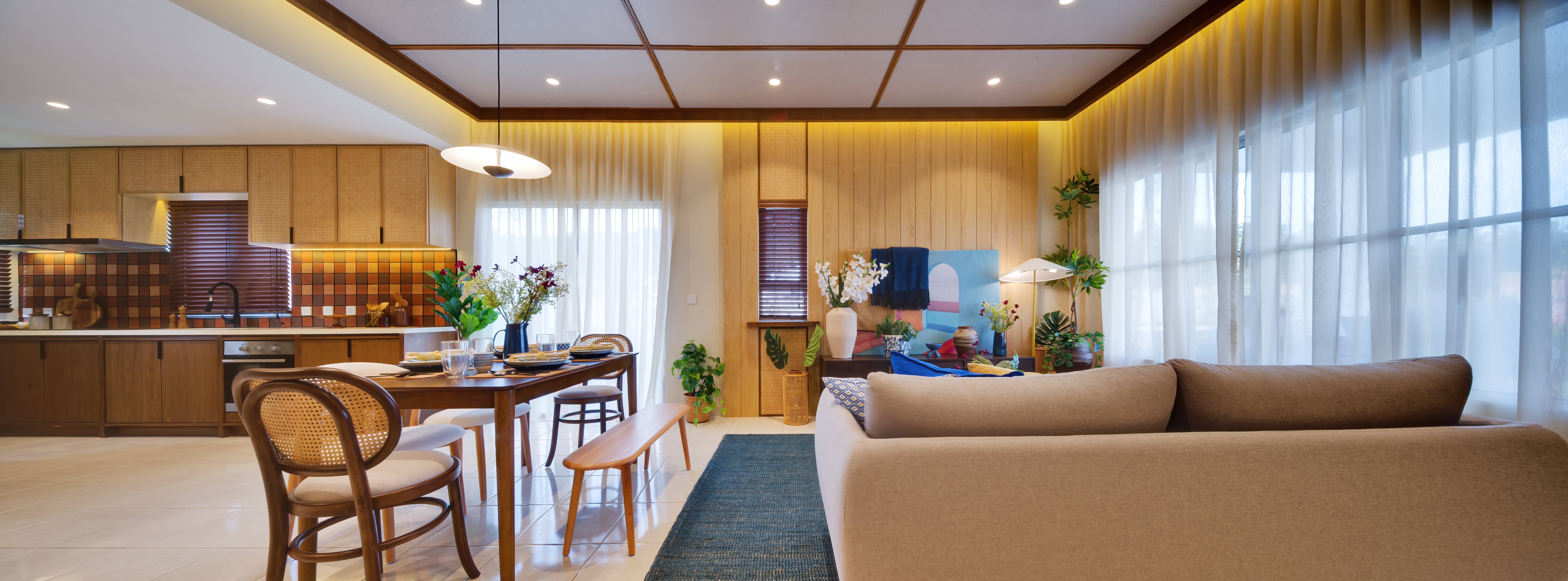 M Legasi Show Unit living room panorama