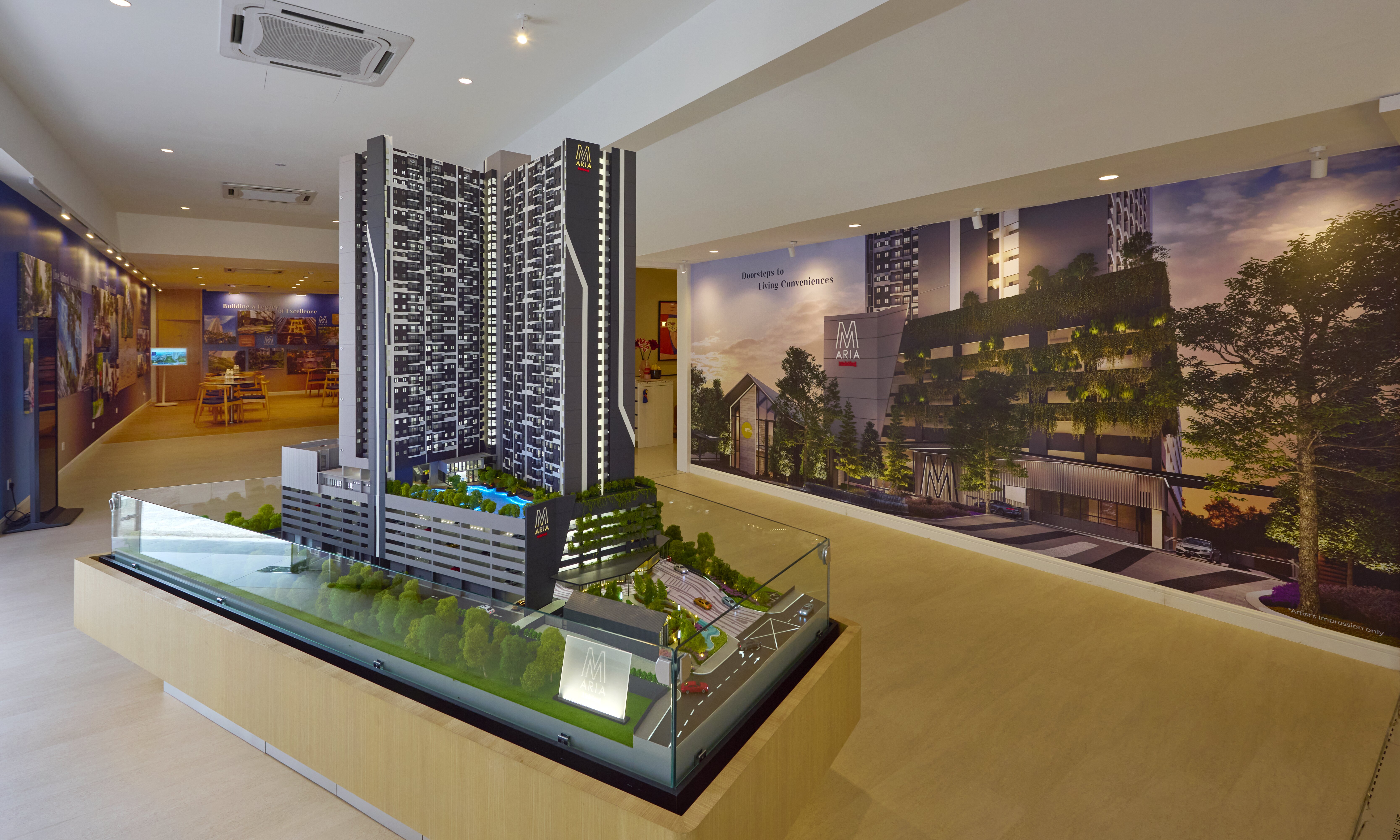 M Aria Sales Gallery interior